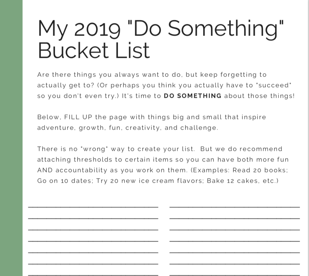 Do Something Bucket List