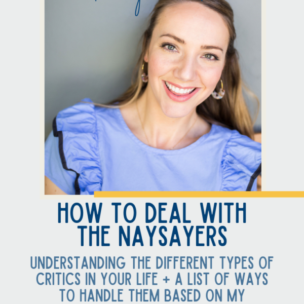 how to deal with the naysayers