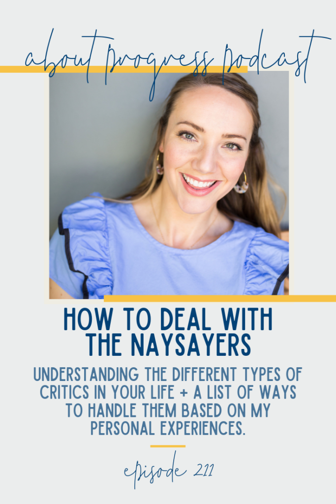 how to deal with the naysayers