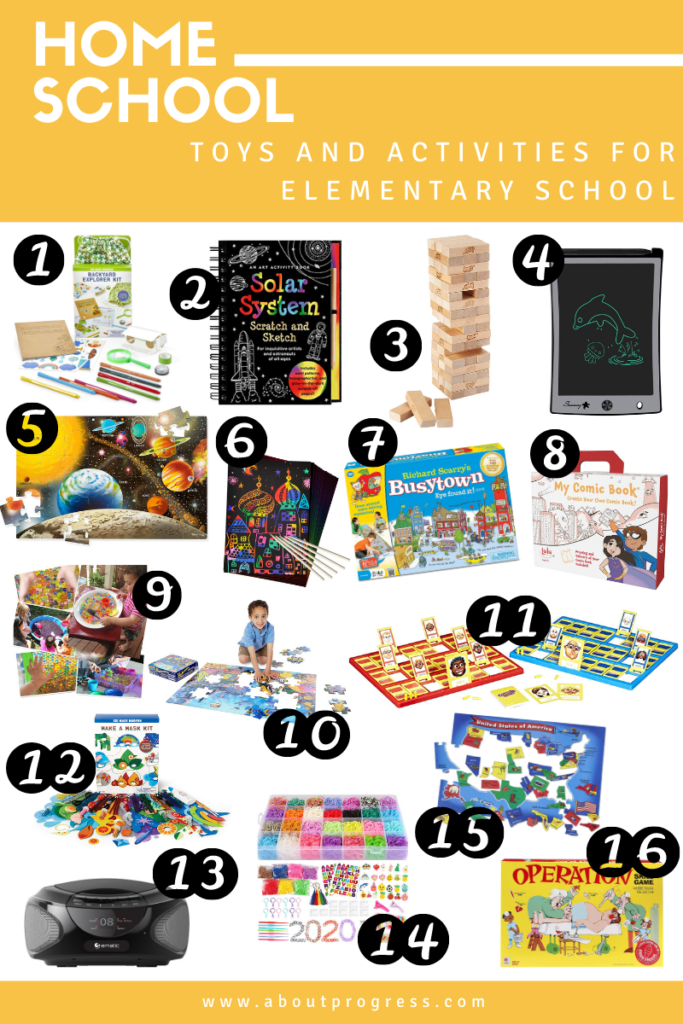 Homeschool Toys and Activities for Elementary School Aged Kids
