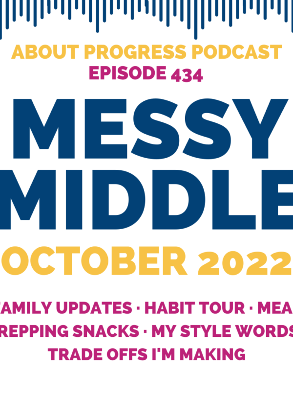 Family Updates, Habit Tour,  Meal Prepping Snacks, My Style Words, and Trade Offs I’m Making  || Messy Middle October 2022